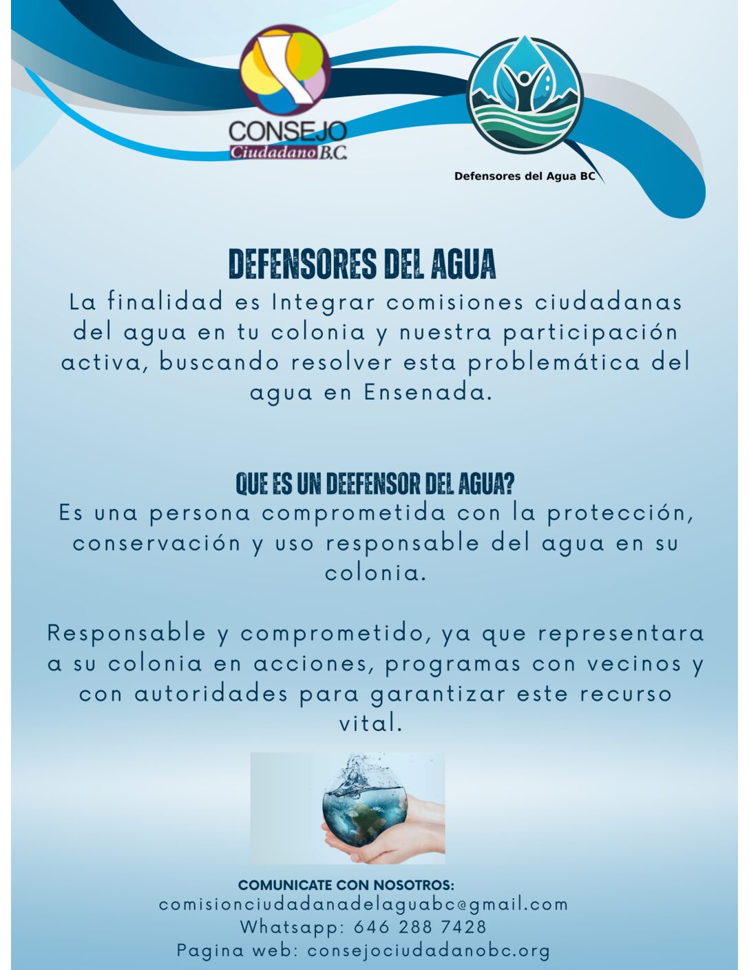 defensores del agua poster